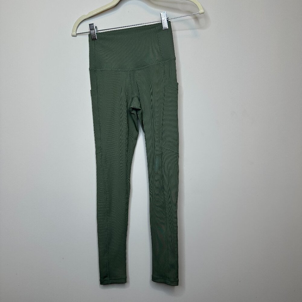 Z by Zella Green Side Pocket Leggings Women's XXS